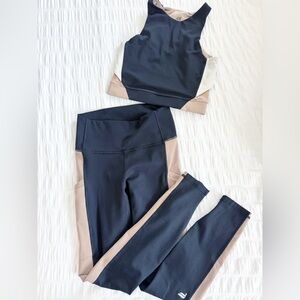Stylish Black and Tan Women's Activewear Set